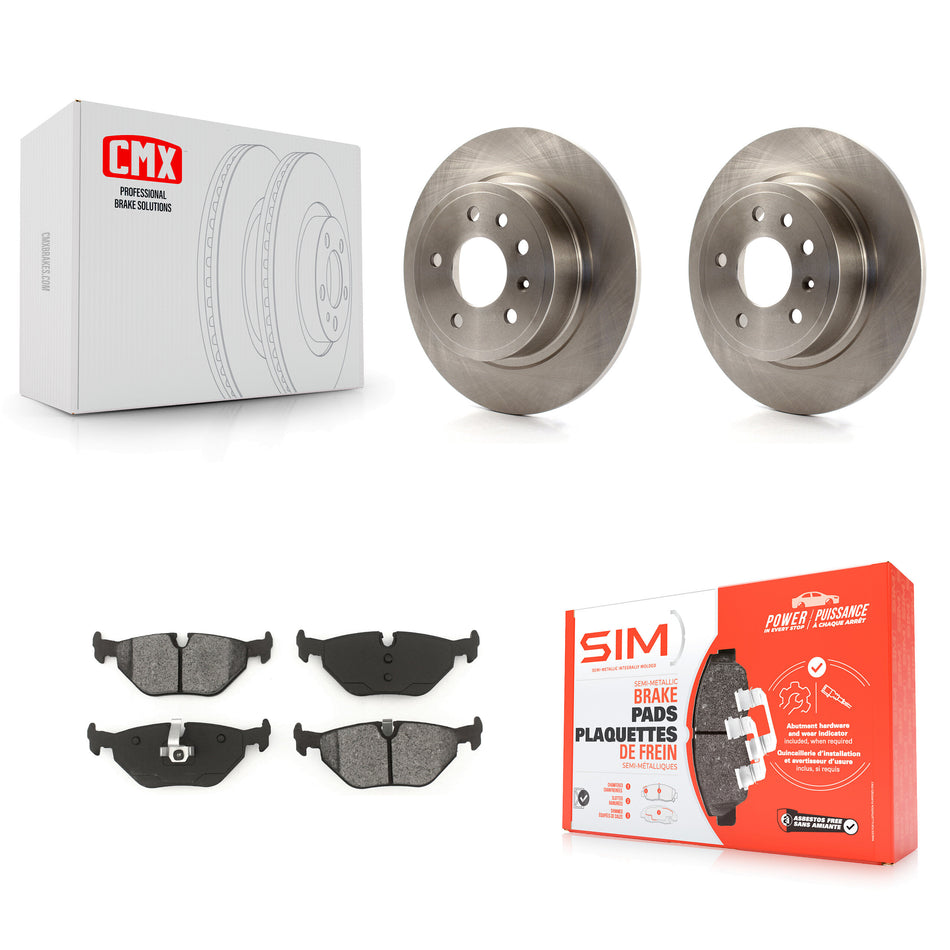 Rear Disc Brake Rotors And Semi-Metallic Pads Kit For Saab 9-5 K8S-101759