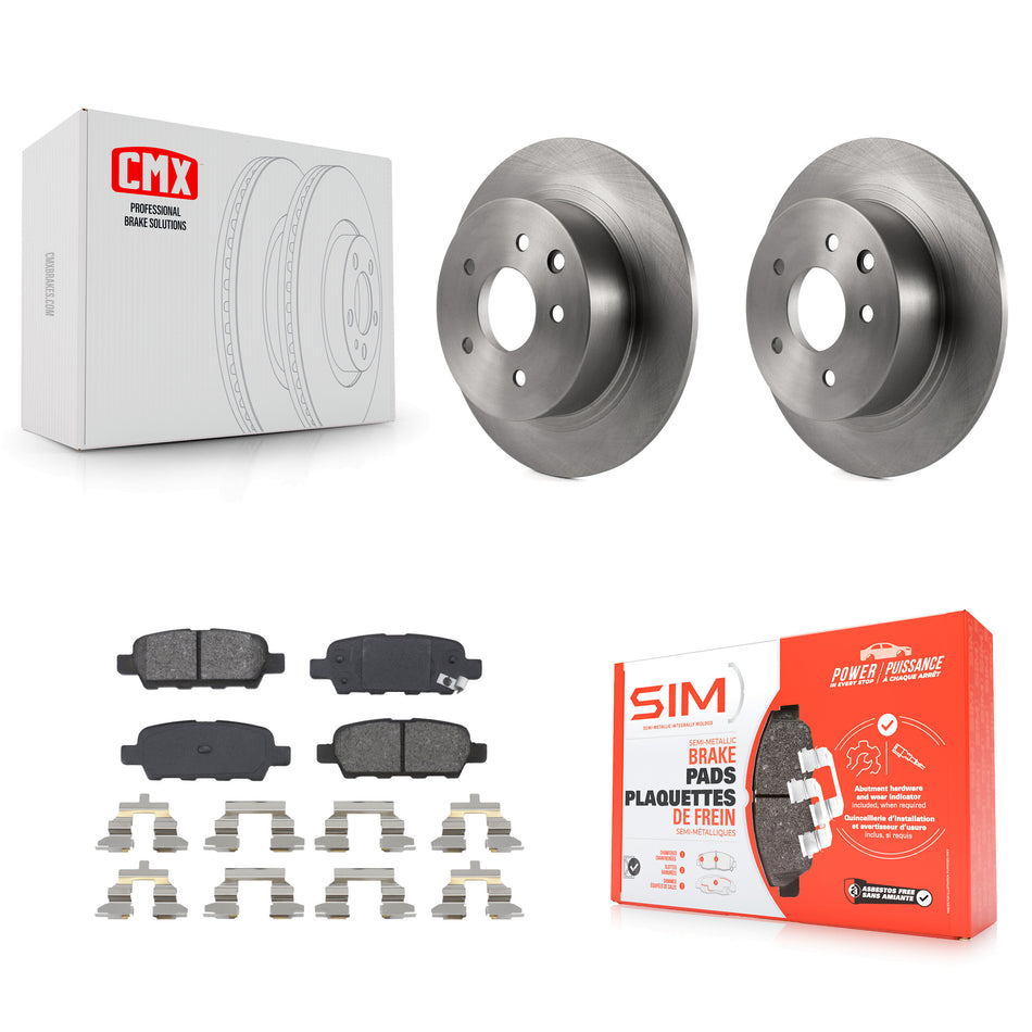 Rear Disc Brake Rotors And Semi-Metallic Pads Kit For Nissan Altima Sentra Maxima Juke K8S-101760