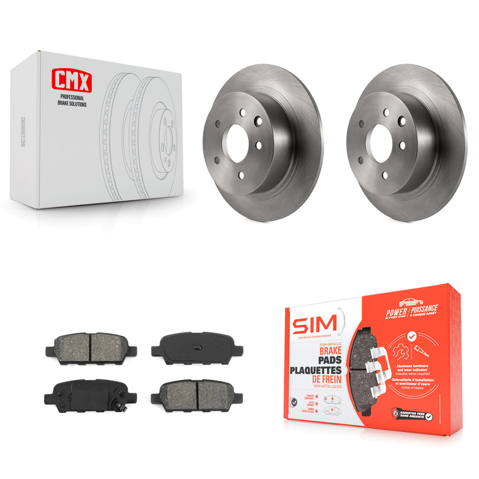 Rear Disc Brake Rotors And Semi-Metallic Pads Kit For Nissan Altima Sentra Maxima Juke K8S-101760
