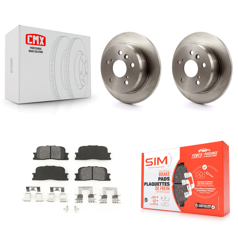 Rear Disc Brake Rotors And Semi-Metallic Pads Kit For Toyota Camry Lexus ES330 ES300 K8S-101763