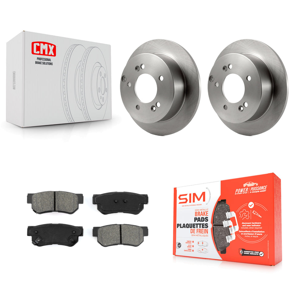 Rear Disc Brake Rotors And Semi-Metallic Pads Kit For Hyundai Sonata Kia Sportage Tucson Optima XG350 XG300 Magentis K8S-101770