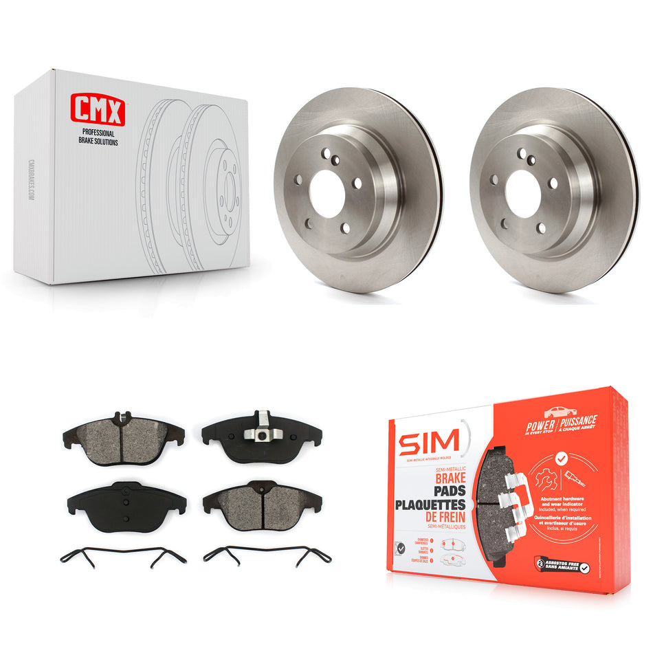 Rear Disc Brake Rotors And Semi-Metallic Pads Kit For Mercedes-Benz GLK350 E350 GLK250 K8S-101805