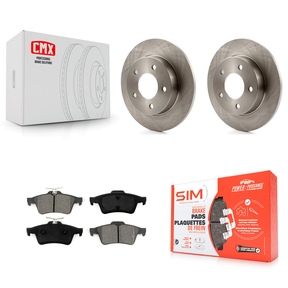 Rear Disc Brake Rotors And Semi-Metallic Pads Kit For Mazda 3 Sport K8S-101809