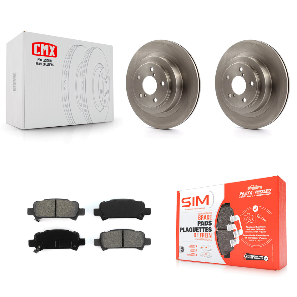 Rear Disc Brake Rotors And Semi-Metallic Pads Kit For Subaru Legacy K8S-101826