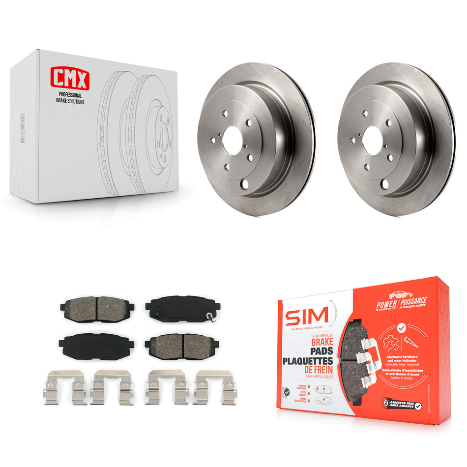 Rear Disc Brake Rotors And Semi-Metallic Pads Kit For Subaru Tribeca B9 K8S-101832