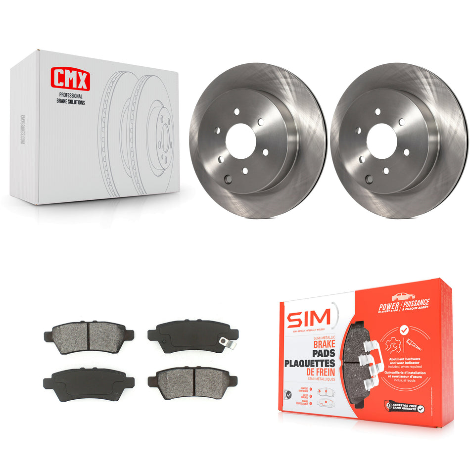 Rear Disc Brake Rotors And Semi-Metallic Pads Kit For 2005-2012 Nissan Pathfinder K8S-101851