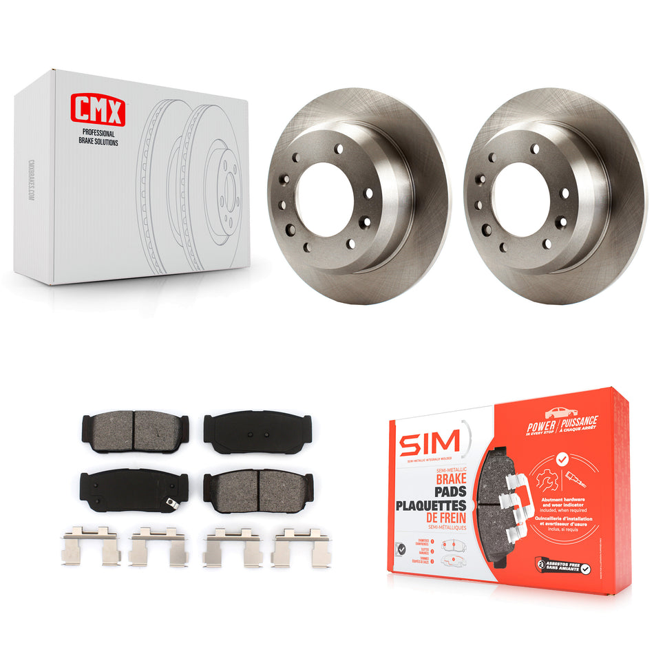 Rear Disc Brake Rotors And Semi-Metallic Pads Kit For Kia Sedona Hyundai Entourage To 04/27/06 K8S-101853