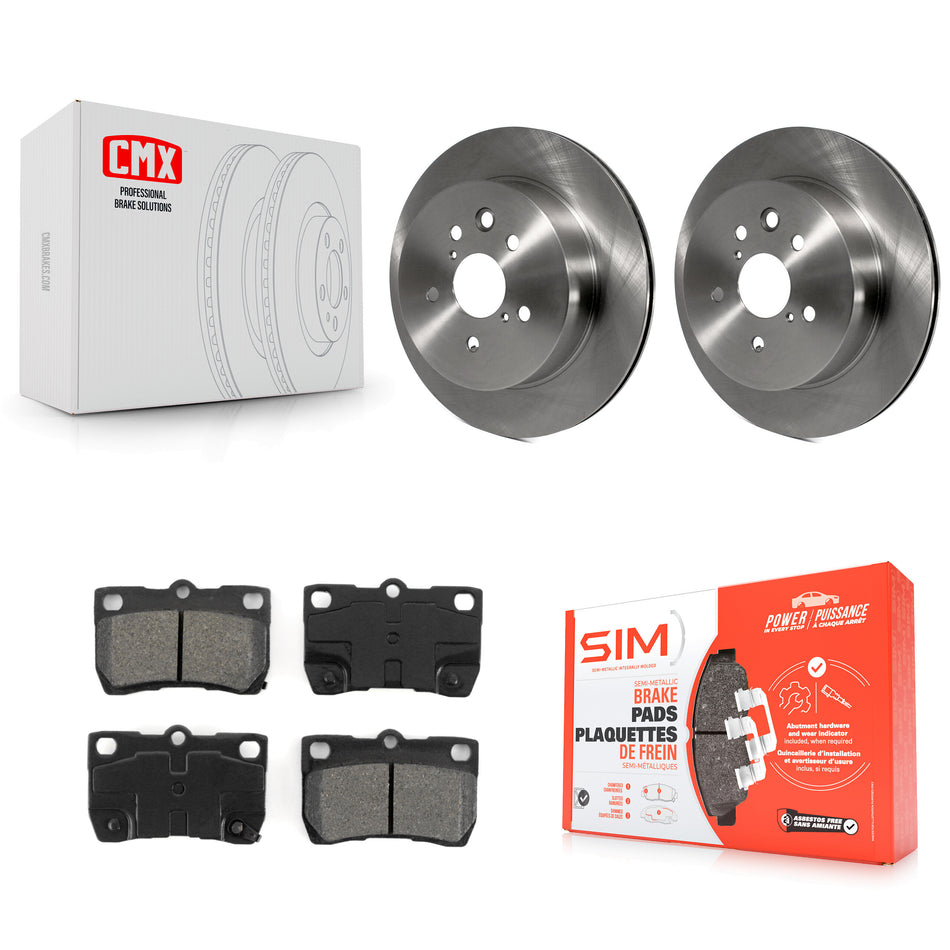 Rear Disc Brake Rotors And Semi-Metallic Pads Kit For Lexus IS250 GS350 IS350 GS300 GS430 GS450h GS460 K8S-101863
