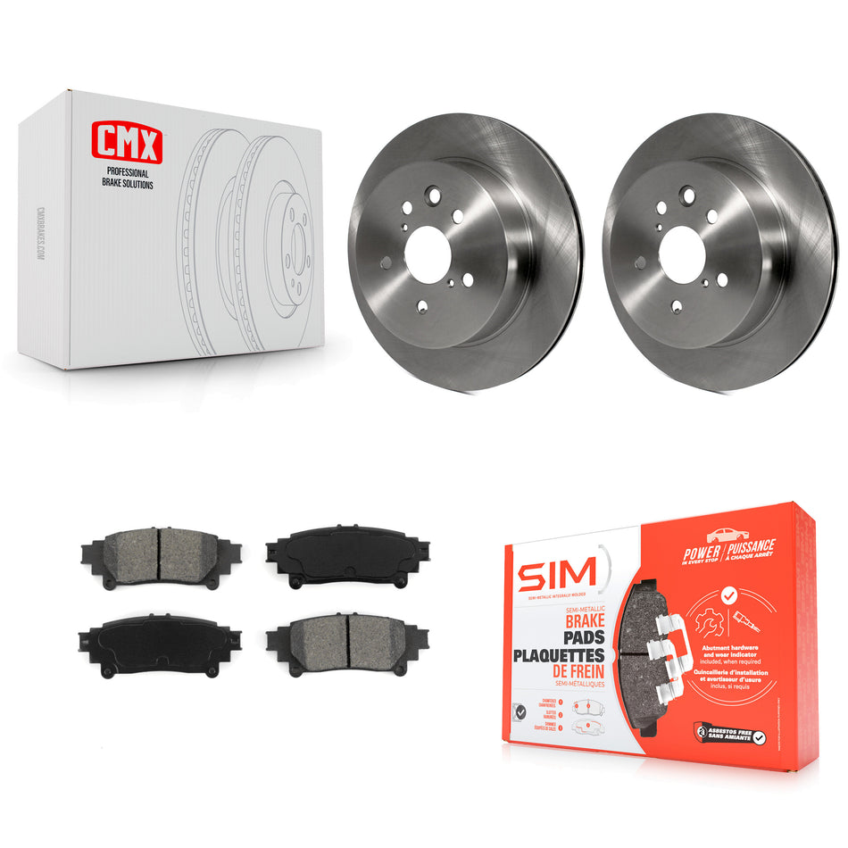 Rear Disc Brake Rotors And Semi-Metallic Pads Kit For Lexus IS250 IS350 K8S-101864