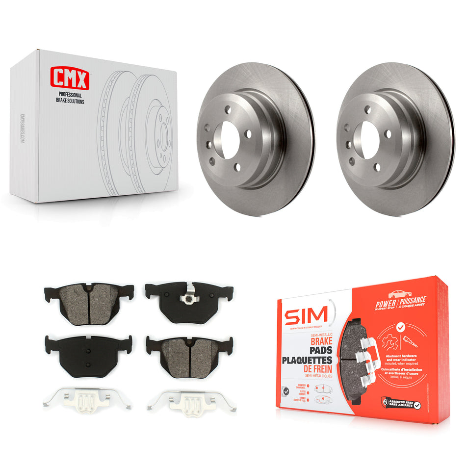 Rear Disc Brake Rotors And Semi-Metallic Pads Kit For BMW X5 X6 K8S-101885