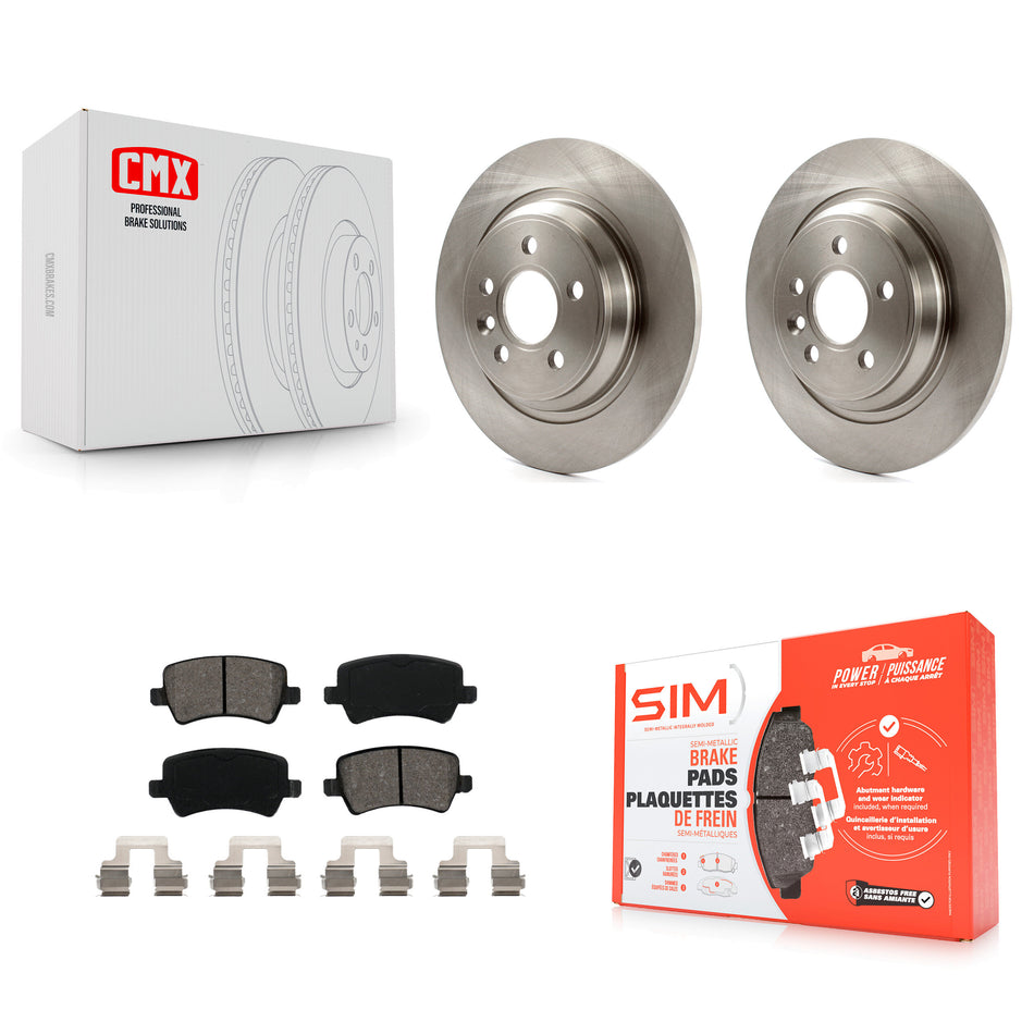 Rear Disc Brake Rotors And Semi-Metallic Pads Kit For Volvo S60 XC70 S80 V60 Cross Country V70 K8S-101894