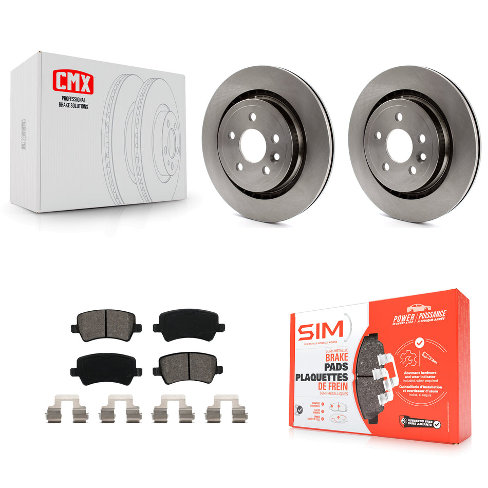 Rear Disc Brake Rotors And Semi-Metallic Pads Kit For Volvo S60 XC70 S80 V60 V70 K8S-101896
