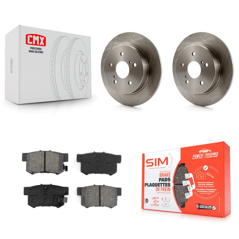 Rear Disc Brake Rotors And Semi-Metallic Pads Kit For Suzuki SX4 Crossover K8S-101897