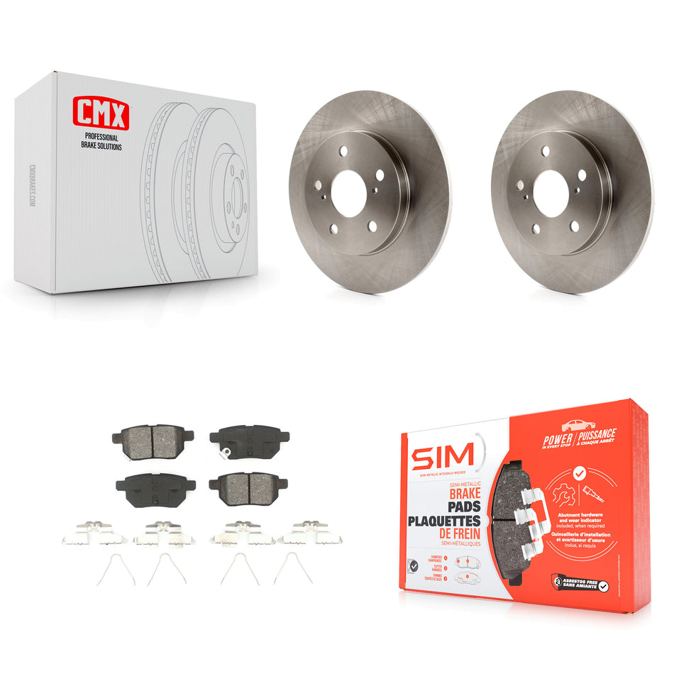 Rear Disc Brake Rotors And Semi-Metallic Pads Kit For Scion xB Toyota Matrix Pontiac Vibe Corolla iM K8S-101901