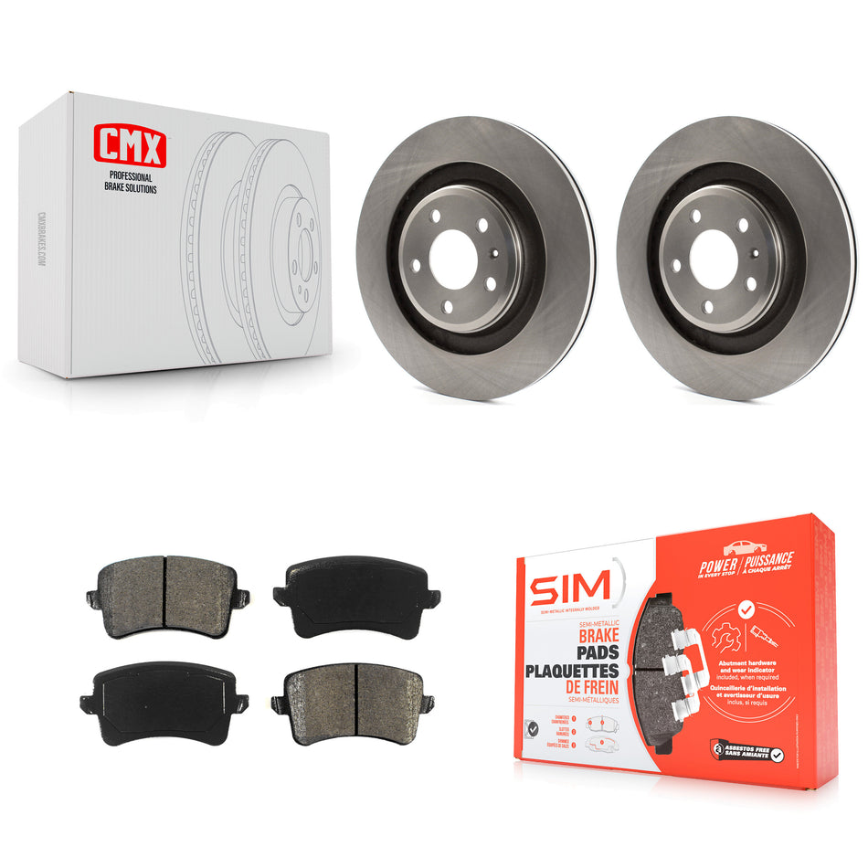 Rear Disc Brake Rotors And Semi-Metallic Pads Kit For Audi S5 A4 Quattro K8S-101912