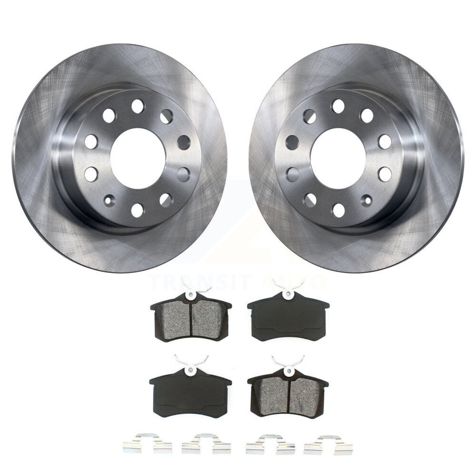 Rear Disc Brake Rotors And Semi-Metallic Pads Kit For 2011 Volkswagen Jetta With 253mm Diameter Rotor K8S-101938