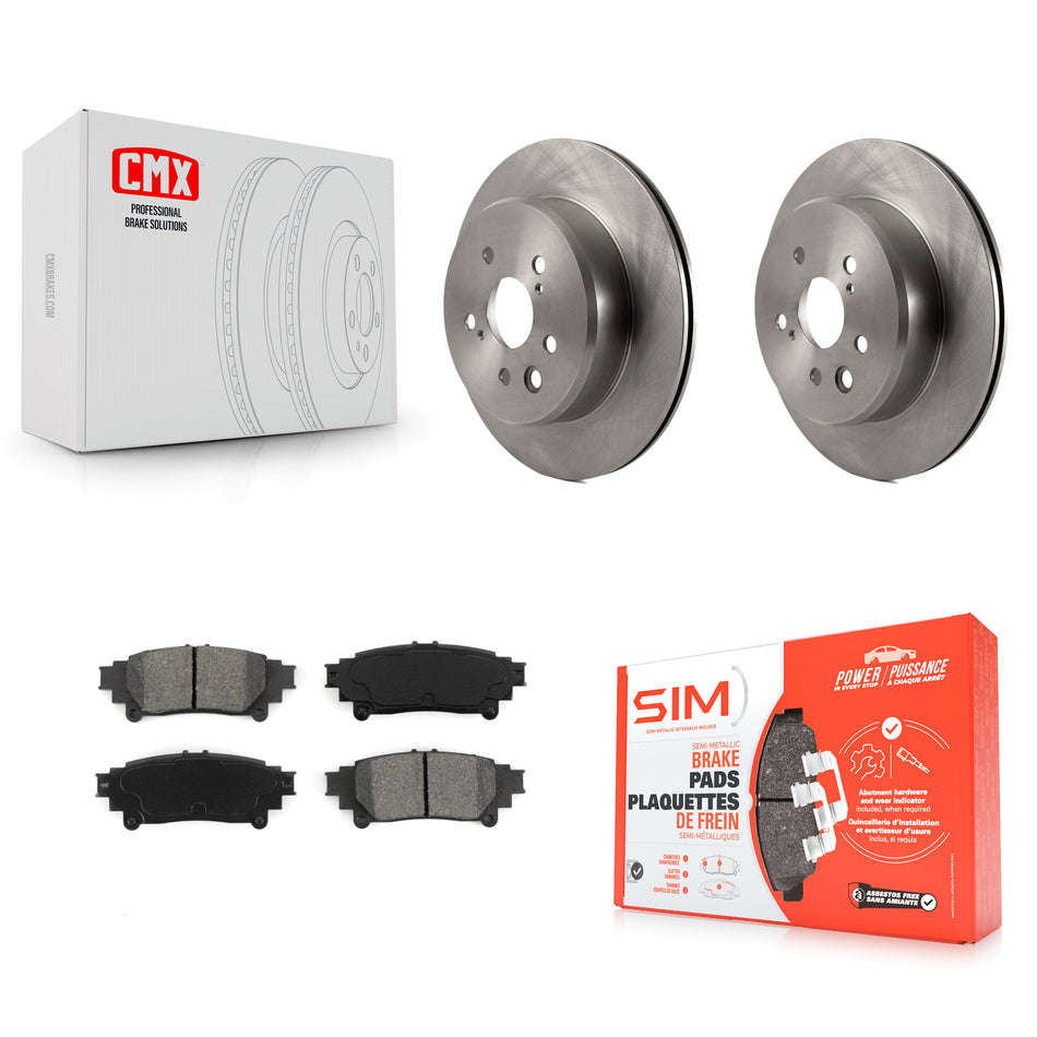 Rear Disc Brake Rotors And Semi-Metallic Pads Kit For Lexus GS350 IS300 IS200t IS350 RC350 RC300 RC200t GS300 GS200t GS450h K8S-101957