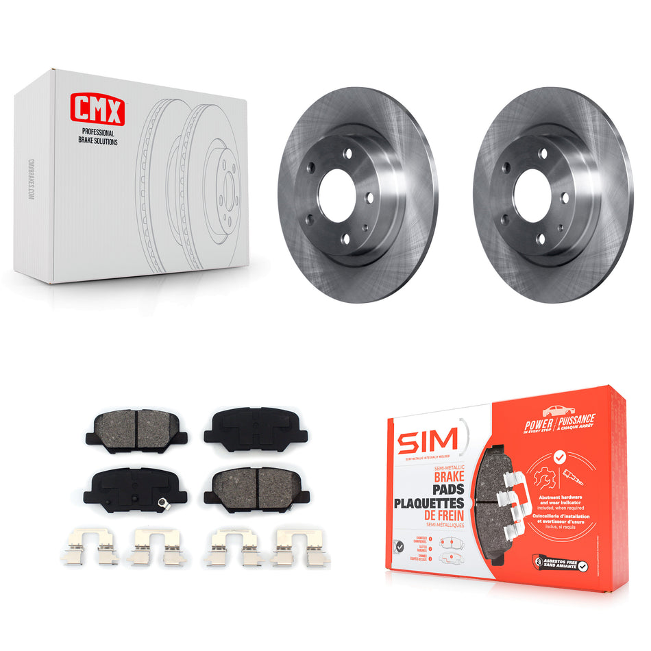 Rear Disc Brake Rotors And Semi-Metallic Pads Kit For 2014-2015 Mazda 6 K8S-101962