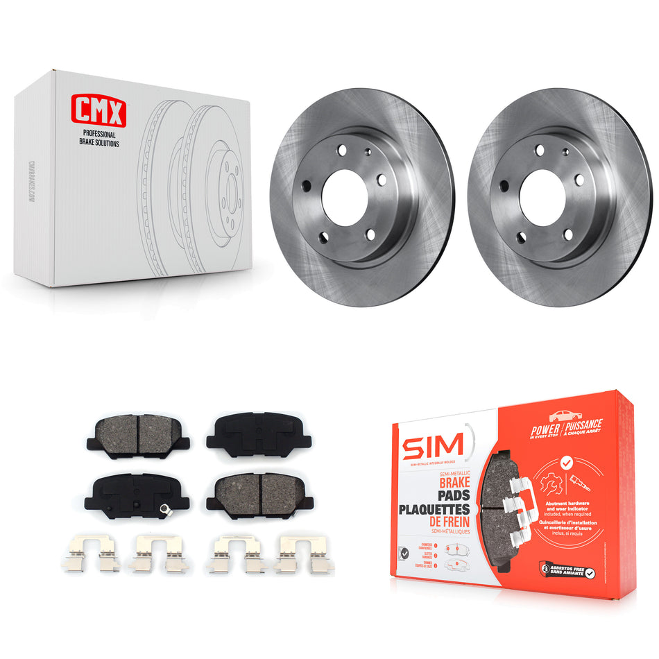 Rear Disc Brake Rotors And Semi-Metallic Pads Kit For Mazda 3 Sport K8S-101968