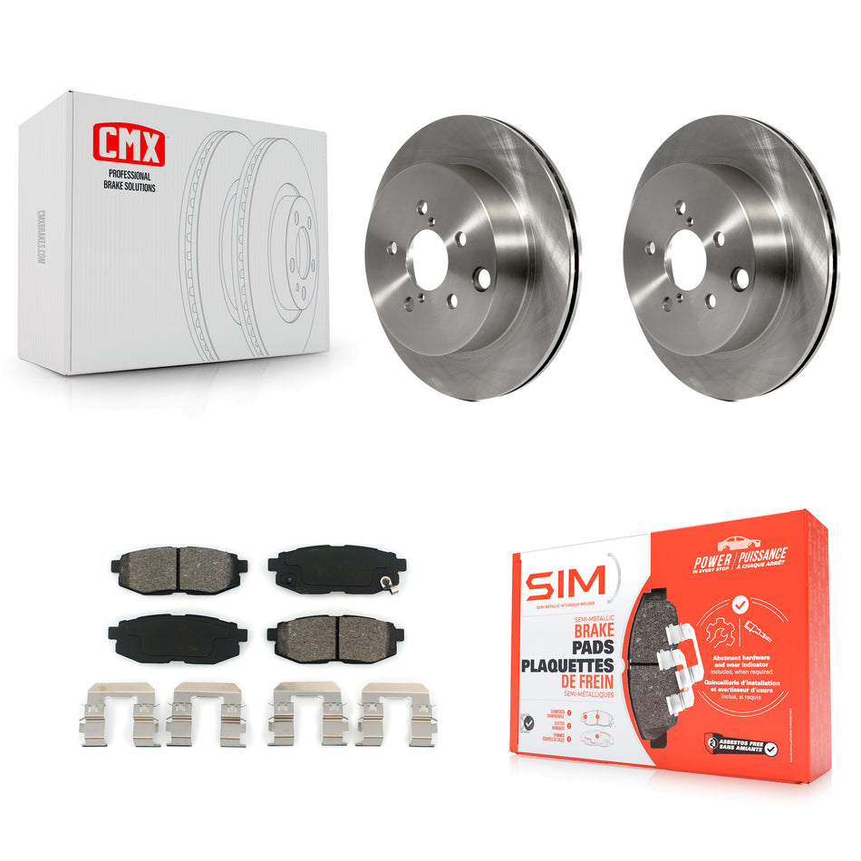 Rear Disc Brake Rotors And Semi-Metallic Pads Kit For 2014-2018 Subaru Forester 2.0L K8S-101970