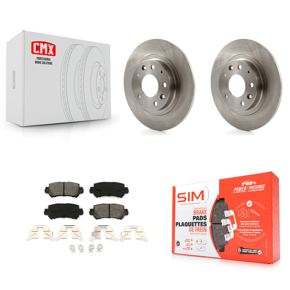 Rear Disc Brake Rotors And Semi-Metallic Pads Kit For 2016-2018 Mazda CX-3 K8S-101972