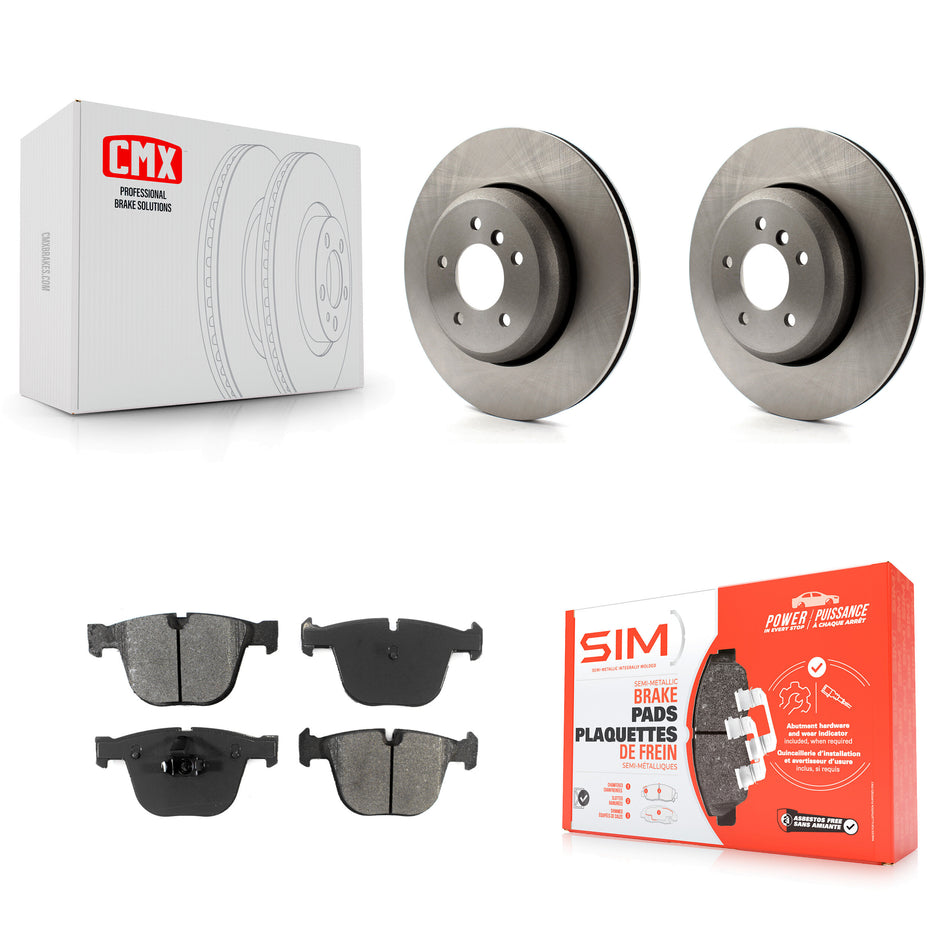 Rear Disc Brake Rotors And Semi-Metallic Pads Kit For BMW 650i 535i 550i 645Ci 545i K8S-101979