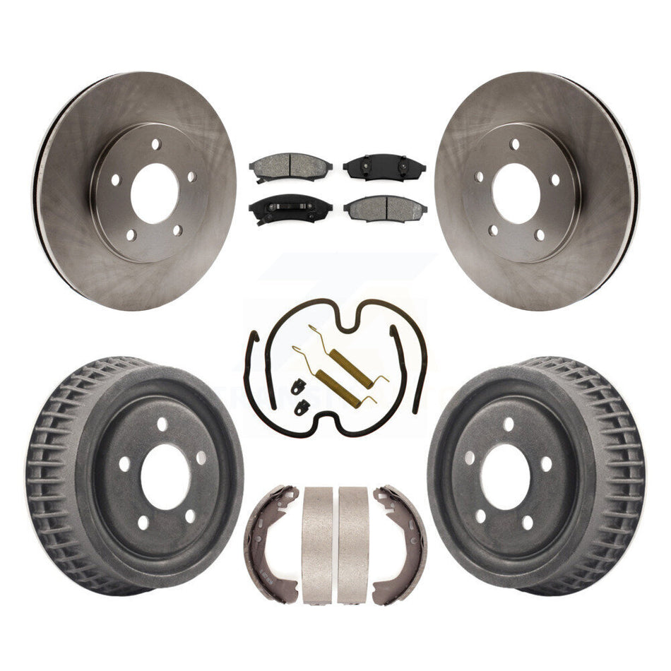 Front Rear Disc Brake Rotors Semi-Metallic Pads And Drum Kit (7Pc) For Chevrolet Lumina Monte Carlo K8S-101996