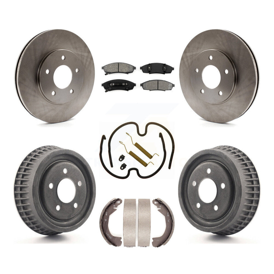 Front Rear Disc Brake Rotors Semi-Metallic Pads And Drum Kit (7Pc) For Chevrolet Lumina Monte Carlo K8S-101996