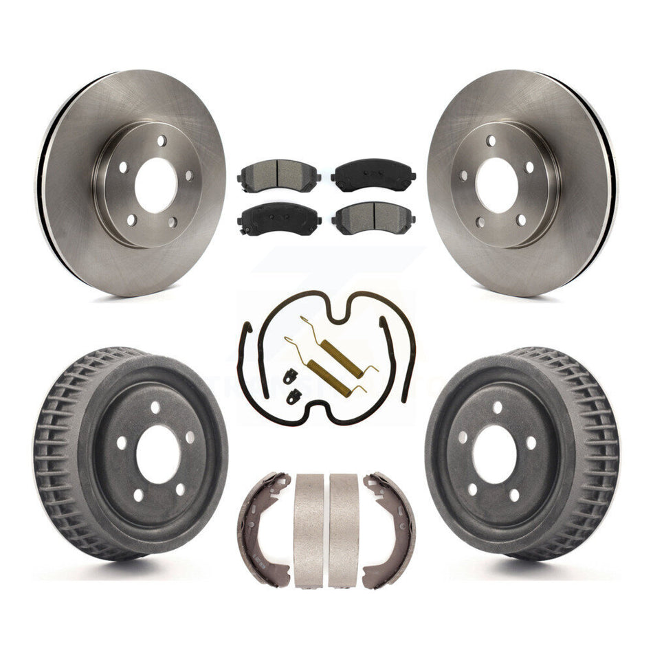 Front Rear Disc Brake Rotors Semi-Metallic Pads And Drum Kit (7Pc) For 2002-2004 Chevrolet Venture Pontiac Montana Oldsmobile Silhouette K8S-102007