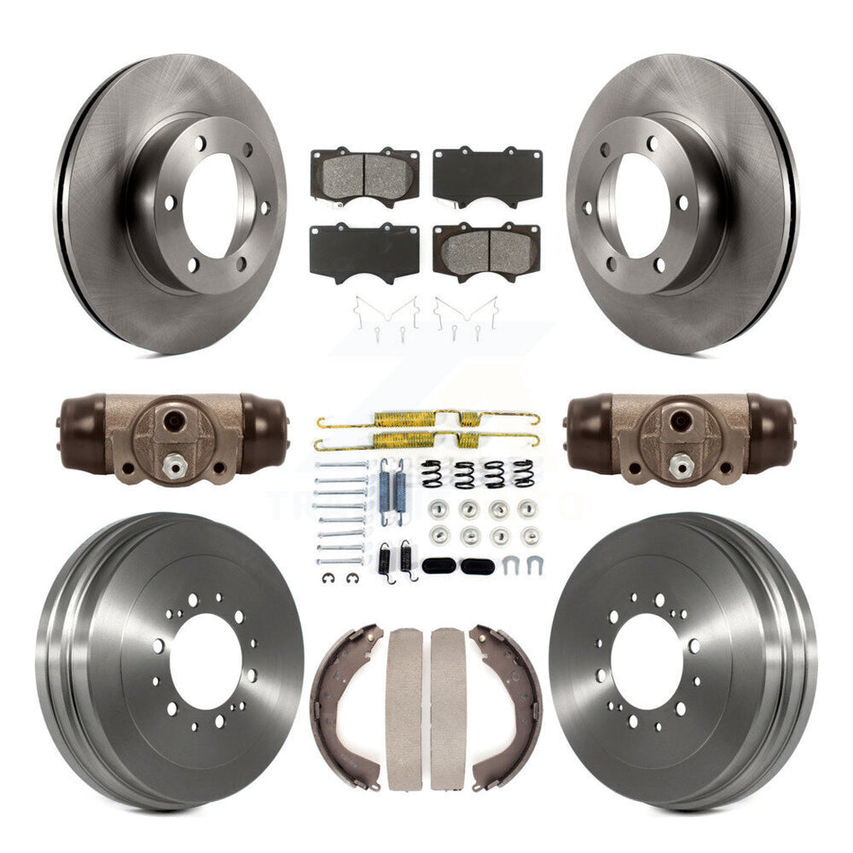 Front Rear Disc Brake Rotors Semi-Metallic Pad Drum Kit (9Pc) For 2004-2006 Toyota Tundra K8S-102244