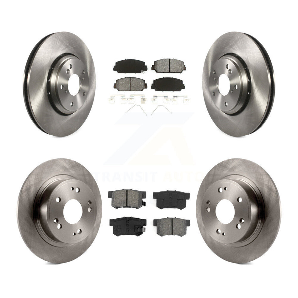 Front Rear Disc Brake Rotors And Semi-Metallic Pads Kit For 2017-2022 Acura ILX K8S-102268
