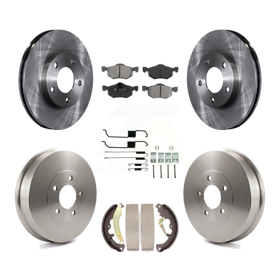 Front Rear Disc Brake Rotors Semi-Metallic Pads And Drum Kit (7Pc) For 2007-2007 Ford Escape Mercury Mariner From 01/08/07 rear brakes K8S-102324