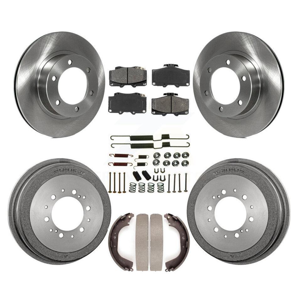 Front Rear Disc Brake Rotors Semi-Metallic Pads And Drum Kit (7Pc) For Toyota 4Runner K8S-102365
