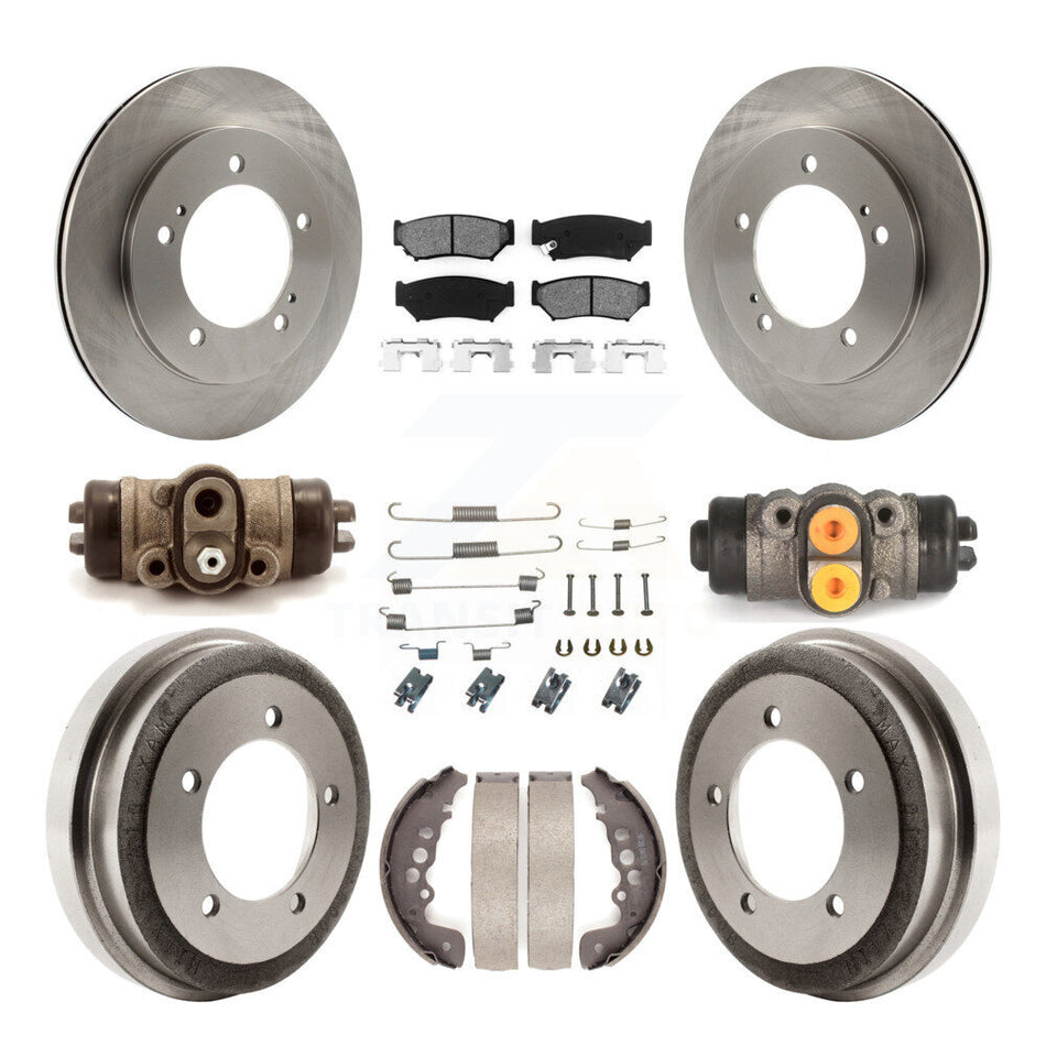 Front Rear Disc Brake Rotor Semi-Metallic Pad Drum Kit (9Pc) For Chevrolet Tracker Suzuki K8S-102408