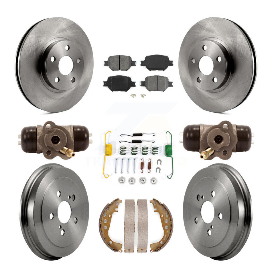 Front Rear Disc Brake Rotors Semi-Metallic Pads And Drum Kit (9Pc) For 2003-2005 Toyota Celica K8S-102448