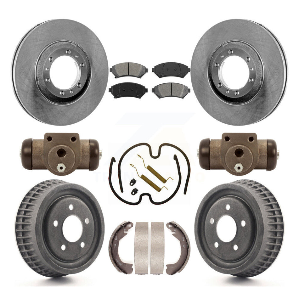 Front Rear Disc Brake Rotors Semi-Metallic Pads And Drum Kit (9Pc) For Chevrolet Venture Pontiac Montana Oldsmobile Silhouette Trans Sport K8S-102471