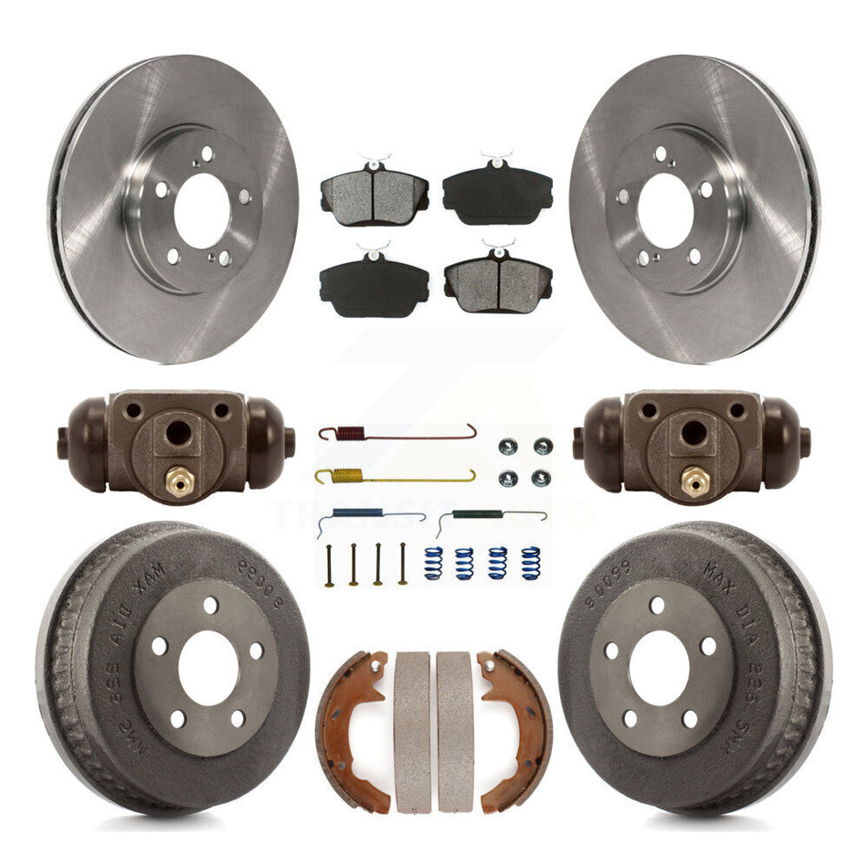 Front Rear Disc Brake Rotors Semi-Metallic Pads And Drum Kit (9Pc) For Ford Taurus Mercury Sable K8S-102503