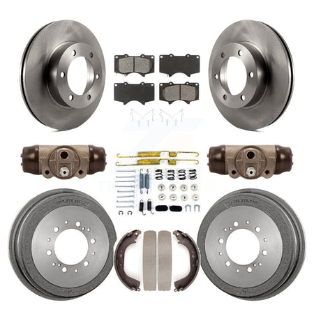 Front Rear Disc Brake Rotors Semi-Metallic Pads And Drum Kit (9Pc) For Toyota Tundra K8S-102556