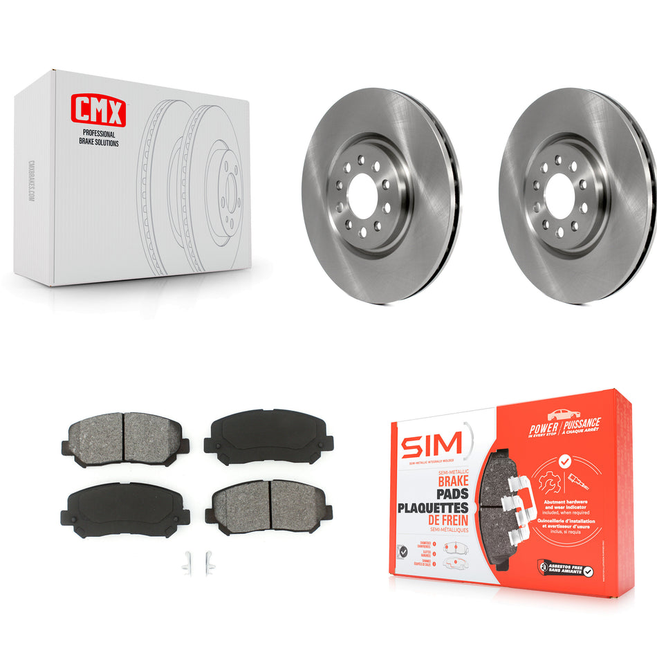 Front Disc Brake Rotors And Semi-Metallic Pads Kit For Jeep Cherokee Chrysler 200 K8S-102578