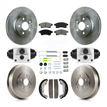 Front Rear Disc Brake Rotors Semi-Metallic Pad Drum Kit (9Pc) For Chevrolet Cruze Limited K8S-102595