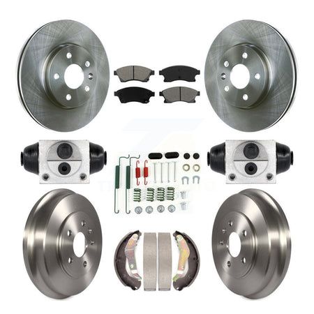 Front Rear Disc Brake Rotors Semi-Metallic Pads And Drum Kit (9Pc) For Chevrolet Sonic K8S-102596