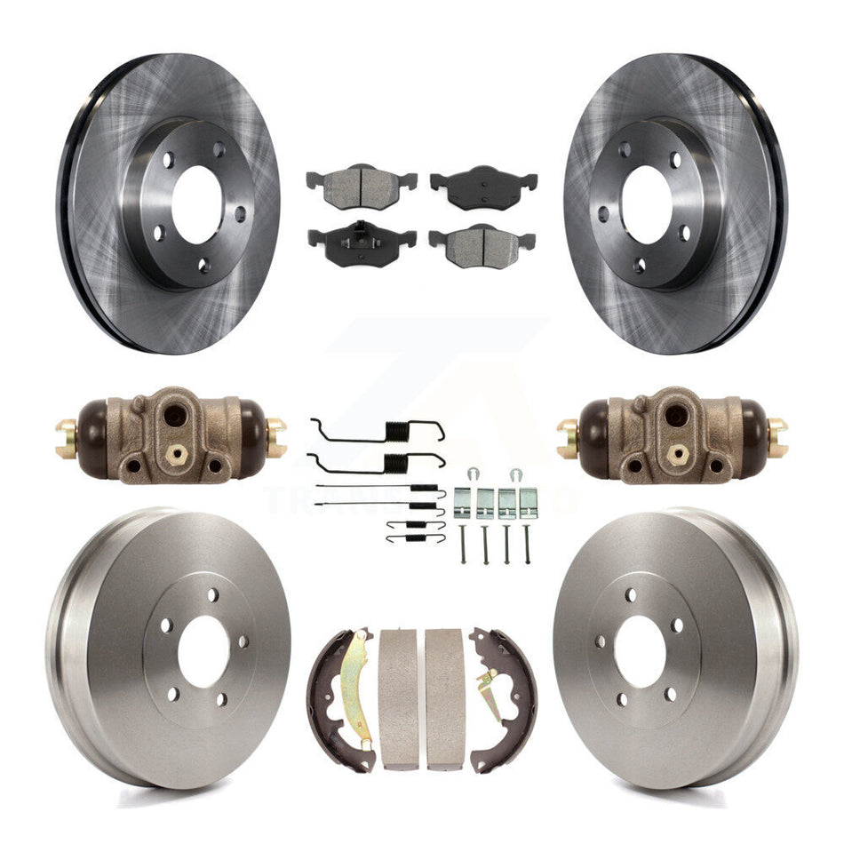 Front Rear Disc Brake Rotors Semi-Metallic Pads And Drum Kit (9Pc) For 2007-2007 Ford Escape Mercury Mariner From 01/08/07 rear brakes K8S-102605