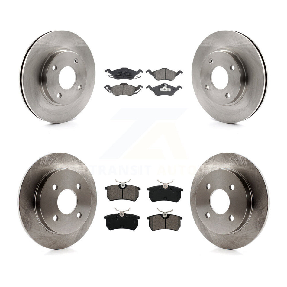 Front Rear Disc Brake Rotors And Semi-Metallic Pads Kit For Ford Focus K8S-102671