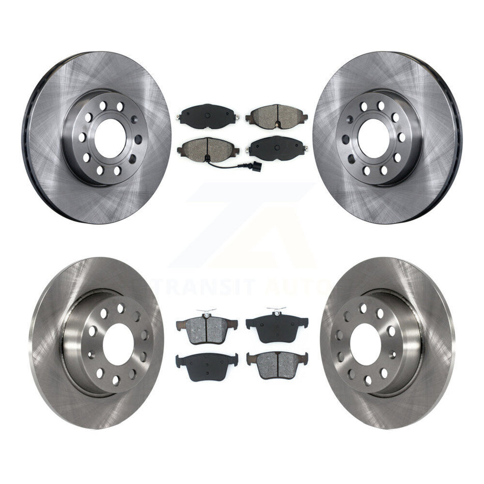 Front Rear Disc Brake Rotors And Semi-Metallic Pads Kit For Audi A3 Quattro Volkswagen e-Golf K8S-102690
