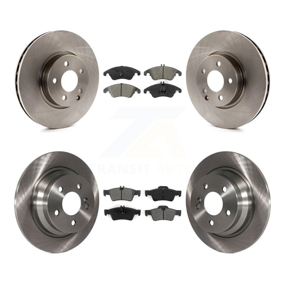 Front Rear Disc Brake Rotors And Semi-Metallic Pads Kit For 2014-2016 Mercedes-Benz E250 With 322mm Diameter Rotor K8S-102698