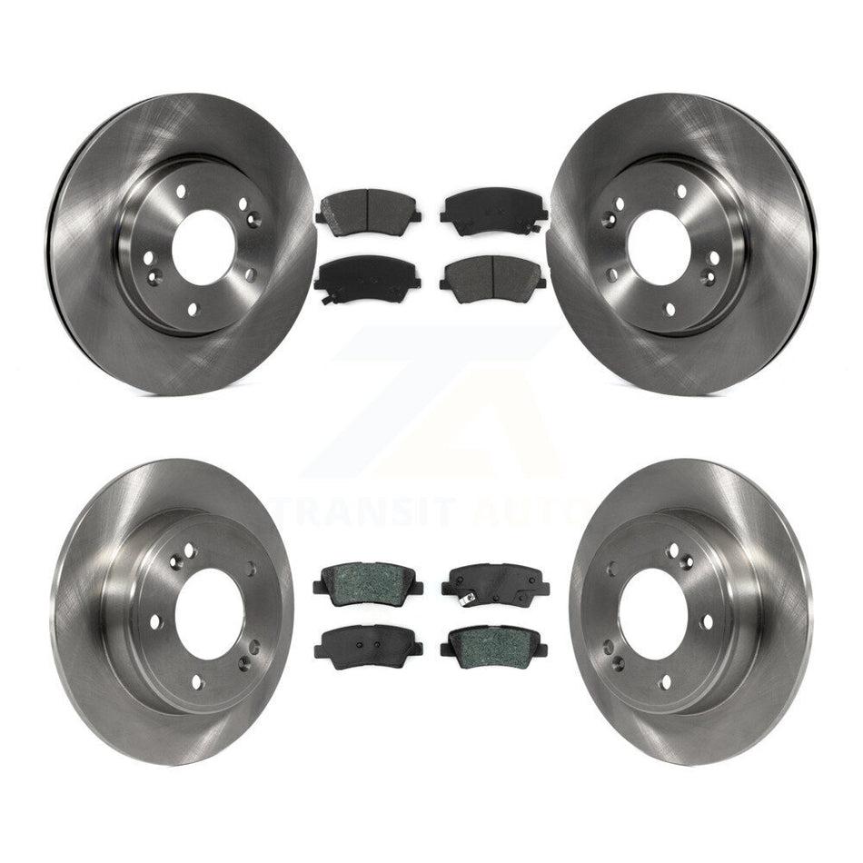 Front Rear Disc Brake Rotors And Semi-Metallic Pads Kit For 2017-2020 Hyundai Elantra 2.0L K8S-102700
