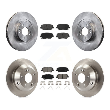 Front Rear Disc Brake Rotors Semi-Metallic Pad Kit For Kia Sorento Hyundai Santa Fe Sport K8S-102702