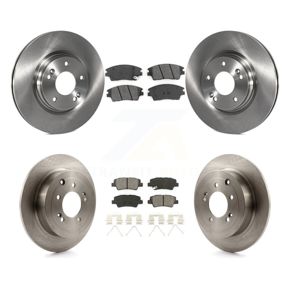 Front Rear Disc Brake Rotors And Semi-Metallic Pads Kit For Hyundai Tucson Kia Sportage K8S-102710