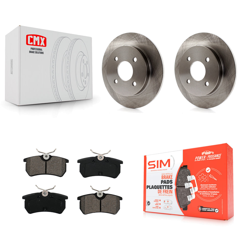 Rear Disc Brake Rotors And Semi-Metallic Pads Kit For Ford Focus Fiesta K8S-102716