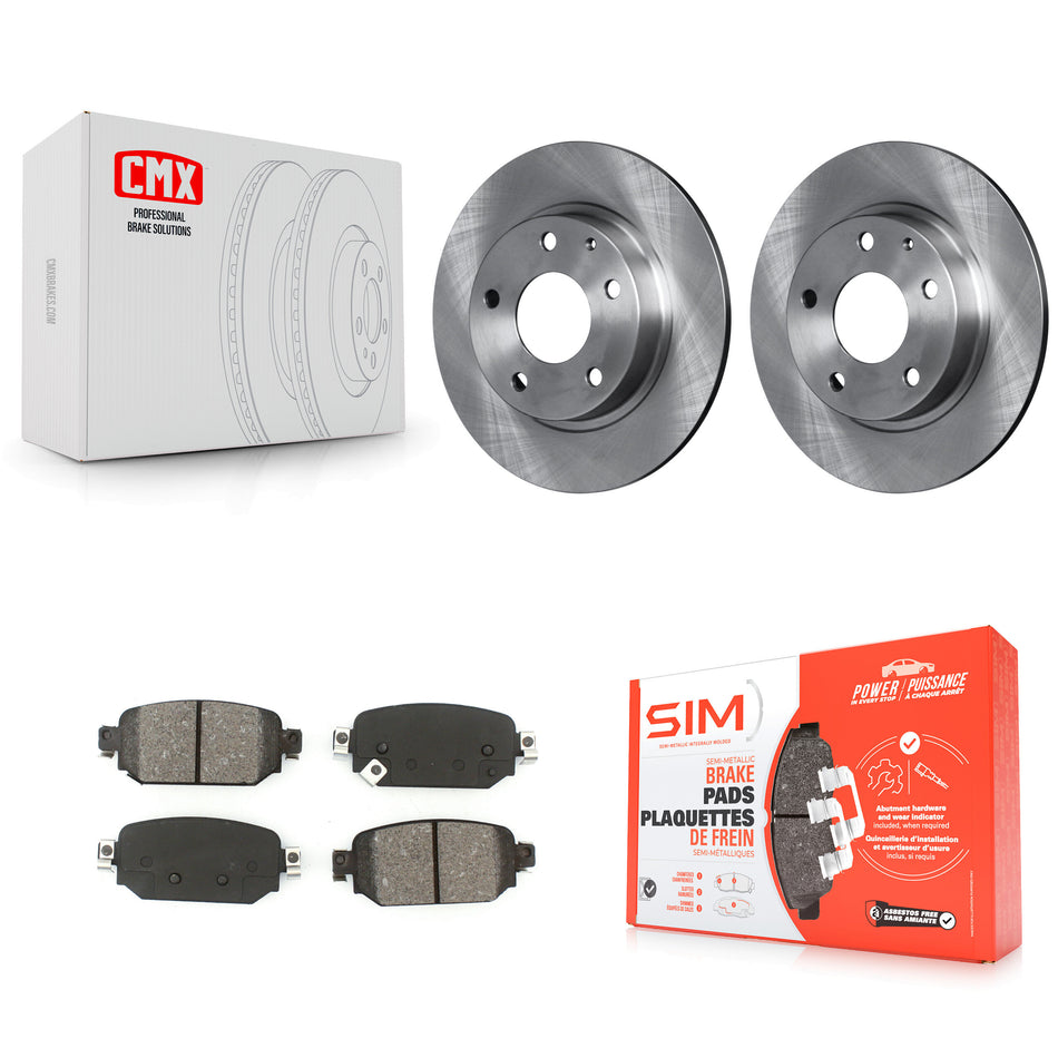 Rear Disc Brake Rotors And Semi-Metallic Pads Kit For Mazda 3 CX-3 Sport K8S-102730